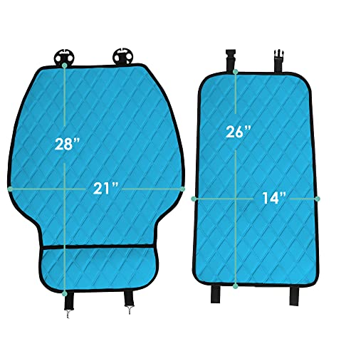 FH Group Car Seat Cushion – Neosupreme Single Front Seat Cover with Front Pockets, Airbag Compatible, Universal Fit Car Seat Cushion for Driver or Passenger Seat, SUV, Truck, Sedan & Van – Aqua - color: Aqua, style: Front