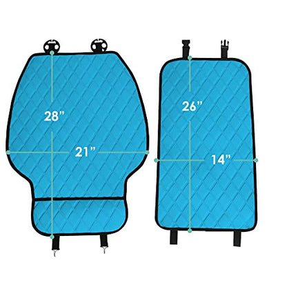 FH Group Car Seat Cushion – Neosupreme Single Front Seat Cover with Front Pockets, Airbag Compatible, Universal Fit Car Seat Cushion for Driver or Passenger Seat, SUV, Truck, Sedan & Van – Aqua - color: Aqua, style: Front