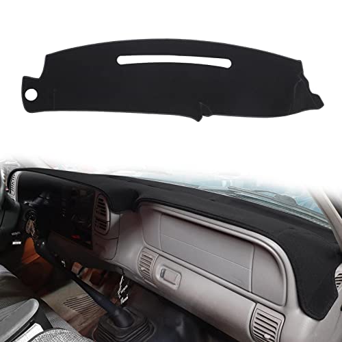 Dashboard Cover Dash Cover Mat Pad Compatible with 1997-2000 Chevy Chevrolet/GMC C1500 C2500 C3500 K1500 K2500 K3500, 1997-1999 GMC Yukon/Chevy Tahoe/Suburban(Black) - color: Black