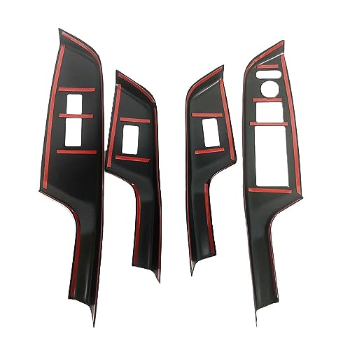 for Honda Civic 2012 2013 2014 2015 Carbon Fiber Style ABS Door Window Lift Buttons Cover Trim, Brake Handle Handbrake Cover, Air Condition Panel Cover Trim (Door Window Lift Panel Trim) - style: Door Window Lift Panel trim
