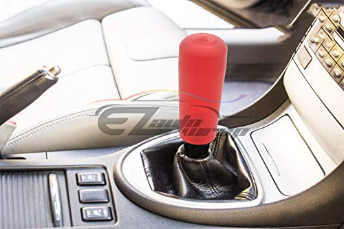 EZAUTO WRAP Red Shift Knob Stick Frosted Matte Crystal Bubble Long Throw Gear Shifter 10cm - color: Matte Red, size: 10cm