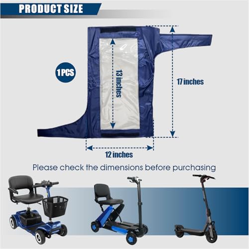 Control Panel Cover Fit for 4-Wheel Mobility Scooter, Protective Cover for Elderly Electric Power Wheelchair, Dust, Dirt, Rain & Sun Protection Accessories - color: Navy Blue