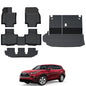 Floor Mats for Toyota Highlander 2020-2026, All Weather Floor Mats Trunk Cargo Liner with Backrest Protectors Accessories, Full Coverage Set (Fit 7 Seats)