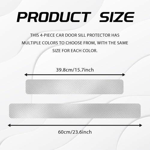 Car Door Sill Protector 3D Carbon Fiber Door Sill Guards Interior Trim Sticker, 4PCS Universa Carbon Fiber Anti-Scratch Entry Edge Guard Protection Trim Strips White Car Accessories (White 3D) - size: White 3D