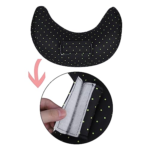 Kids Car Seat Travel Neck Pillow Soft Neck Support Cushion Car Seat Belt Cover Cushion Pillow Car Seatbelt Shoulder Pad Head Neck Support Pillow Seat Strap Pillow for Car Airplane Pushchair Travel - color: Black