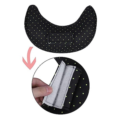 Kids Car Seat Travel Neck Pillow Soft Neck Support Cushion Car Seat Belt Cover Cushion Pillow Car Seatbelt Shoulder Pad Head Neck Support Pillow Seat Strap Pillow for Car Airplane Pushchair Travel - color: Black