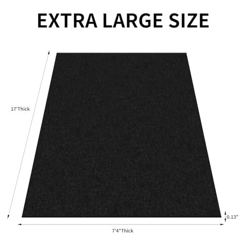 AAIN Oil Spill Mat (17' x 7'4"), Garage Floor Mat, Absorbent Oil Pad, Premium Maintenance Mat, Waterproof, Protect Garage Surface from Spill & Stain, Reusable, Washable, Durable, Black - style: 17' x 7'4"