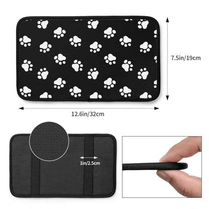 Dog Paw Prints Auto Center Console Armrest Cover Pad, Universal Fit Waterproof Comfort Car Armrest Cushion for Most Vehicle SUV Truck - color: Dog Paw Prints