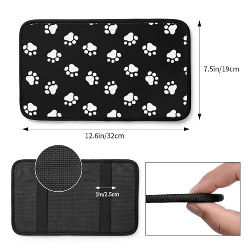 Dog Paw Prints Auto Center Console Armrest Cover Pad, Universal Fit Waterproof Comfort Car Armrest Cushion for Most Vehicle SUV Truck - color: Dog Paw Prints