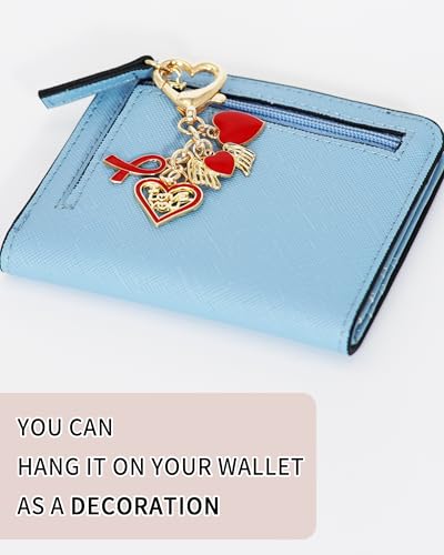 Key Chain Purse Charms - Bag Charms Keychain for Handbag, Car Keychain Wallet Accessories for Women - color: Angle Heart