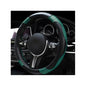 povtii Car Steering Wheel Cover, 15 Inch Leather Breathable Auto Steering Wheel Protector, Comfortable Non-Slip Vehicle Steering Wheel Covers, Universal Car Accessories (Dark Green, with Lining) - color: Dark Green, With Lining