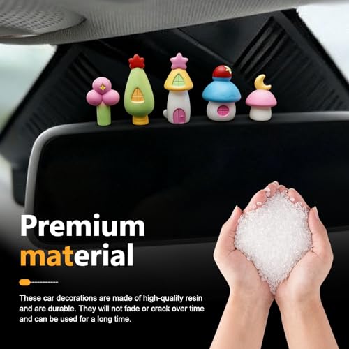 5 PCS Car Dashboard Miniature Ornaments, Cute Fairy Tale Automotive Dashboard Decorations, Self-Adhesive Funny Car Central Control Panel Ornament, Universal for Most Cars