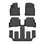 HAFIDI® Floor Mats Fit for 2020-2023 Mazda CX-9 (6 Seater Models with 2nd Row Bucket Seats Without Center Console) TPE Car Floor Liners Fits 1st & 2nd & 3rd Row Full Set CX9 Custom Accessories, Black - style: 12) For CX9 6 Seats 2020-2023 Floor Mats