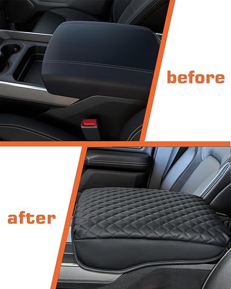 Center Console Cover for 2019-2026 Chevy Silverado 1500 Center Console Cover/GMC Sierra 1500/Tahoe/Suburban/Yukon Arm Rest Cover, Anti-Scratch for 2026 Chevy Silverado 1500 Accessories