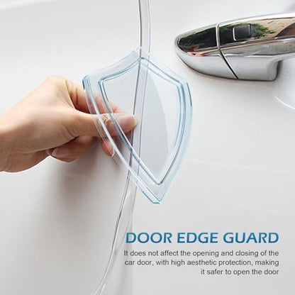 Car Door Edge Guards, 16ft Rubber Seal Car Door U-Shape Edge Protective Trim, Universal for Most Cars (Transparent) - color: Transparent
