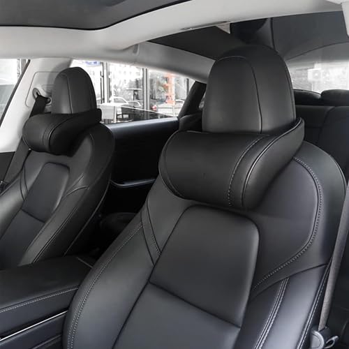 TOPABYTE Car Neck Pillow Memory Foam Automotive Seat Cushions of Headrests for Relieving Neck Stiffness Seat Neck Support Pillow, Fits All Vehicles, 2 Pieces, Black