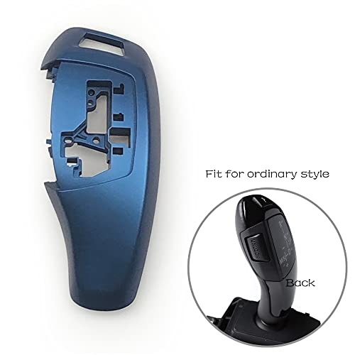for BMW 1 2 3 4 5 6 7 Series X3 X4 Automotive Center Gear Shift Knob Shift Lever Trim Cover Auto Interior Shift Knobs Cover F30 F10 F02 F25 F26 (Ordinay Style, Blue)
