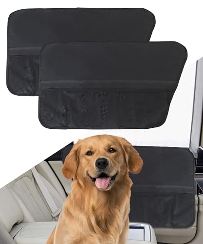 YAKEFLY 2 Pcs Car Door Protector,Car Door Scratch Guard,Car Door Protector for Dogs,Car Accessories Dog Back Seat Protector,Scratch Resistant Dog Car Door Cover,Vehicle Door Protector