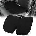Nilight Car Seat Cushion Black Velvet Gel Memory Foam Seats Soft and Comfortable Suitable for Daily Life and Driving Relieves Sciatica and Tailbone Pain Improves Drive Vision - color: Black Velvet