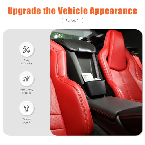 CHEAYAR Rear Waterfall Storage Box Compatible with Chevrolet Corvette C8 2020-2026, Car Center Console Seat Pocket Storage Box Organizer Extension Insert Accessories