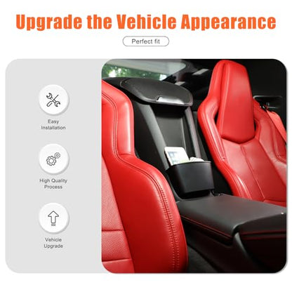 CHEAYAR Rear Waterfall Storage Box Compatible with Chevrolet Corvette C8 2020-2026, Car Center Console Seat Pocket Storage Box Organizer Extension Insert Accessories