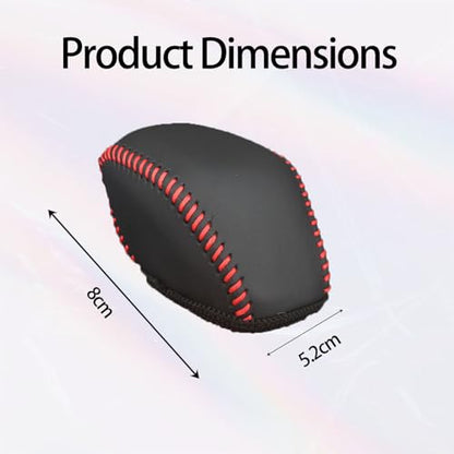 Leather Gear Shift Knob Cover Compatible with RAV4 2019-2025 Highlander 2020-2024 Car Protect Accessories (Red) - color: Red