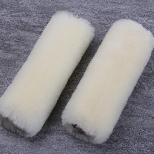 2 PCS Car Seat Belt Pads Cover Soft Seat Belt Shoulder Pad Safety Belt Strap Shoulder Pad Comfortable Driving Compatible with Most Cars Helps Protect You Neck and Shoulder - color: white jianhu
