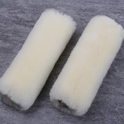 2 PCS Car Seat Belt Pads Cover Soft Seat Belt Shoulder Pad Safety Belt Strap Shoulder Pad Comfortable Driving Compatible with Most Cars Helps Protect You Neck and Shoulder - color: white jianhu