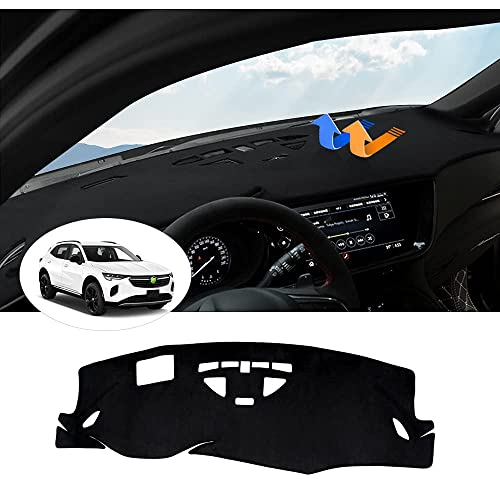 Autorder Dashboard Cover Mat for 2021-2023 Buick Envision Accessories Dash Cover Flannel Dash Mat Sunshade Glare UV Rays Protector (Left Hand Drive with HUD) - size: For Buick Envision 2021-2023