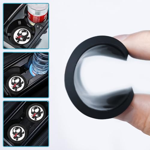 Venom Car Cup Holder Coasters for Marvel Fans, The Venom Car Coasters for Car Cup Holder Insert,Silicone Non-Slip Car Cup Mat,2.75'' - color: Bd-duye