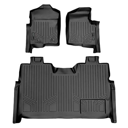 SMARTLINER Custom Fit Floor Mats 2 Row Liner Set for 2011-2014 Ford F-150 - color: Ford F-150 2011 - 2014