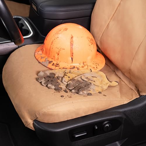 Covercraft Polycotton Custom Seat Covers | Fits 2023-2024 Kia Sportage | 1st Row Bucket Seats, Tan