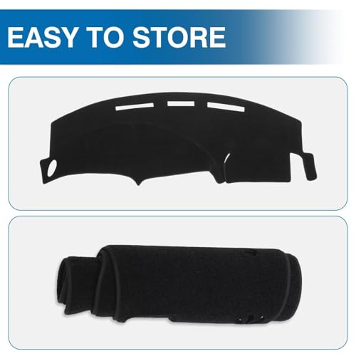 KUST Black Dash Cover for 1997-2003 Ford F150 F-150/1997-2002 Ford Expedition Polyester Dashboard Cover Non-Slip Interior Accessories for F150/ Expedition Custom Fit Dash Mat Protect the Dashboard - size: F150 97-03(Black)