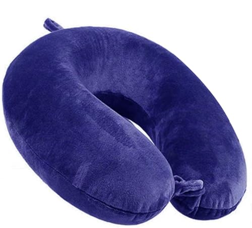 GDEOUP Travel Pillow - Memory Foam Neck Pillow Support Pillow,Luxury Compact & Lightweight Quick Pack for Camping,Sleeping Rest Cushion (Navy Blue) - color: Navy Blue