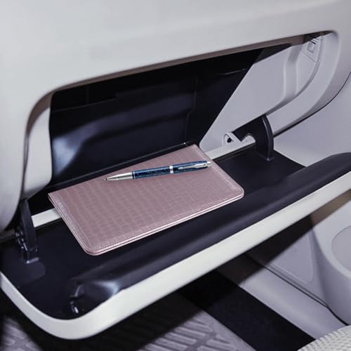 CoBak Car Registration and Insurance Holder - Vehicle Glove Box Car Organizer,Auto Truck Comparment Accessories Case with Magnetic Closure for Driver License,Cards - color: L-Crocodile Pink