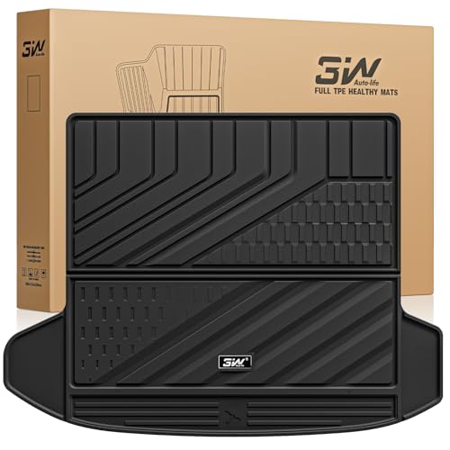 3W Cargo Liner for Kia Sportage（with Subwoofer） 2023-2025 2026, TPE All Weather Custom Fit Cargo Liner for Kia Sportage for Cargo Mat Anti-Slip Heavy Duty Accessorious, Black (Not Fit Hybrid or PHEV) - size: 1.For Kia Sportage | 23-26 | Cargo Mat