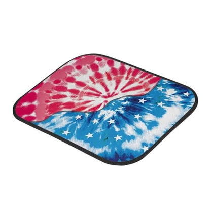 Car Mat Universal Fit 4-Piece Set Car Floor Mats Auto Front & Rear Floor Carpets for SUV Sedan Van, Tie Dye American Flag - color: Tie Dye American Flag