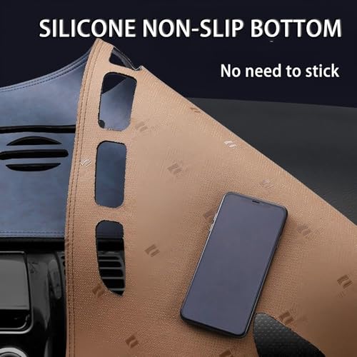 Car Dashboard Cover Mat for Hyundai Sonata PHEV 2015 2016 2017 2018, Sun Protection Dash Cover, Anti-Glare Dashboard Pad Non-Slip Dash Protector,A Black