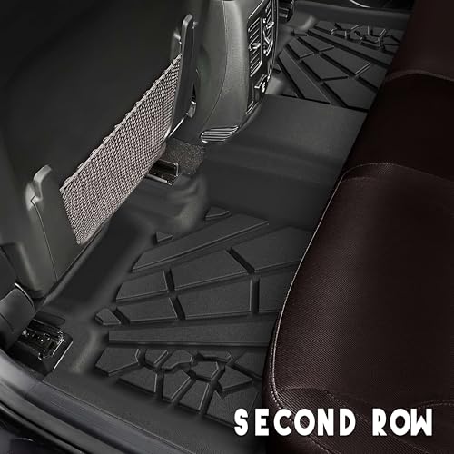 KARPAL Floor Mats for Dodge Durango 2016-2026 / Jeep Grand Cherokee 2016-2021, All Weather TPE Custom Fit Floor Liners Car Mats Accessories, Front & 2nd Row - style: 2016-2021 | For Jeep Grand Cherokee WK & Dodge Durango | 1st & 2nd Row