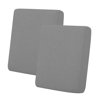 Easy-Going Stretch Individual Loveseat Couch Cushion Cover Sofa Cushion Furniture Protector Sofa slipcover Soft Flexibility with Elastic Bottom (2-Piece Loveseat Cushion Cover, Light Gray) - color: Light Gray, size: 2-piece