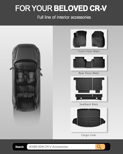 All Weather Floor Mats Fit for 2017-2022 Honda CR-V All Models (Include Hybrid) - Custom Fit TPE Floor Liners Accessories for Honda CRV 1st and 2nd Row Full Set Car Mats - size: 2017-2022 CRV Floor Mats (Include Hybrid)
