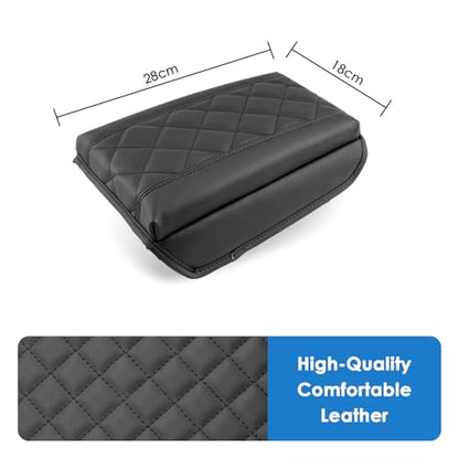2022-2026 Santa Cruz Center Console Cover for Hyundai Santa Cruz (SE/SEL/Night/SEL Premium/SEL Activity/XRT/Limited), Cushion&Comfy Leather Armrest Cover 2025 Santa Cruz Accessories (Padded) - color: (for Santa Cruz) - Padded