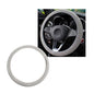 Yourkar Elastic Steering Wheel Cover, 15"×15" Comfy Breathable Stretch Steering Wheel Protector, Ice-Silk Cloth Polyester Steering Wheel Cover for Men Women, Car Accessories (Gray) - color: Gray