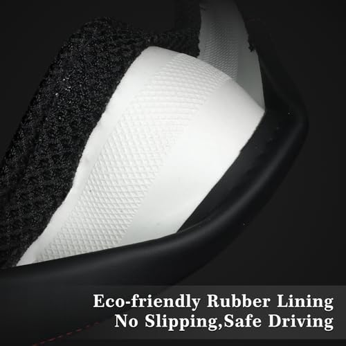15 Inch Steering Wheel Cover, Cooling Ice Silk，Premium Microfiber Leather Hybrid Design, Anti-Slip Rubber Inner, Breathable, Universal Fit for 14.5-15" Auto Steering Wheels, Black
