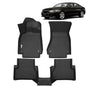 FREEMOTOR802 Compatible with 2012-2018 Audi A6 A7 A6 Quattro A7 Quattro RS7 S6 S7 Floor Mats, Black 3D Molded Carpets Liner 1st 2nd Row 3PC TPE Thermo Plastic Elastomer All Weather Protector - size: For Audi A6 A7 RS7 S6 S7 2012-2018