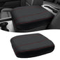 Center Console Cover for Chevy Silverado 1500 Accessories & GMC Sierra 2019-2026, Yukon & Tahoe & Suburban 2021-2026, Bucket Seat Only, Vinyl Armrest Middle Console Cover, Black-Red Stitch - color: Black with red stitching