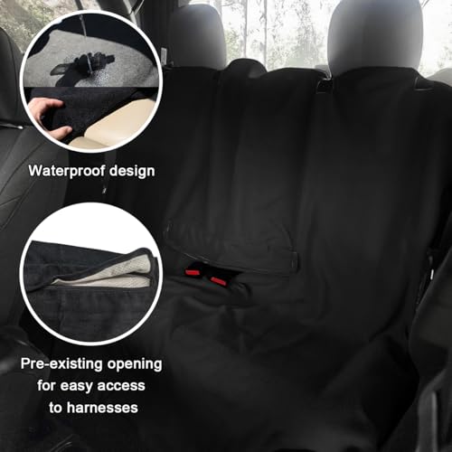 DXNQ Car Towel Seat Cover, Waterproof Sweating Non-Slip Premium Soft Towel Carseat Protector, Universal Machine Washable Car Truck SUV Front Seat Cover for Gym Workout Beach Hiking (Black, Rear) - color: Black, 1pc, Rear