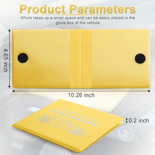 UYYE Car Organizer, 2-Pack Glove Box Documents Holder, Yellow, Waterproof, Classic Style, Space Theme, Unisex-Adults, Vehicle Owners, Drivers - color: Yellow