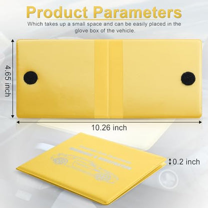 UYYE Car Organizer, 2-Pack Glove Box Documents Holder, Yellow, Waterproof, Classic Style, Space Theme, Unisex-Adults, Vehicle Owners, Drivers - color: Yellow