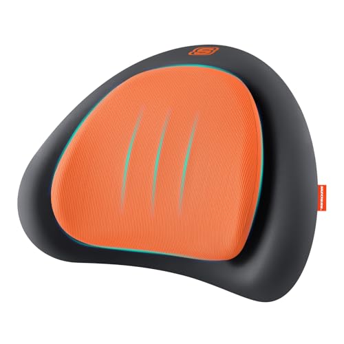 Skechers Lumbar Pillow Premium Memory Foam, Double-Layer-Office Chair Cushion for Tailbone Pain Relief,Butt Pillow for Office Chair,Car seat Cushion,Long Sitting Office Workers,and Car Drivers,Orange - color: Orange